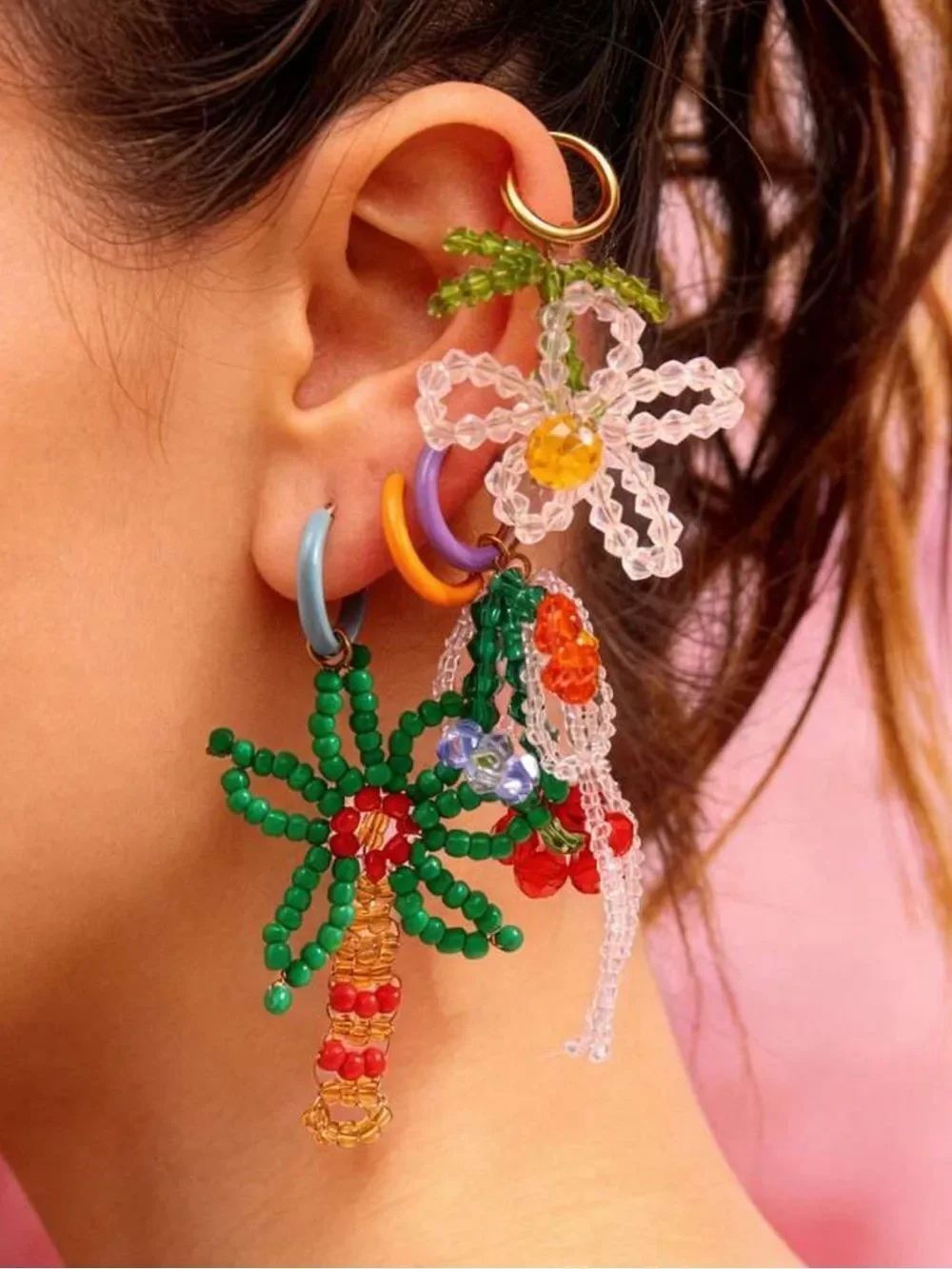 Palm tree earring #2725